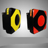 Boxing sandbag on wall