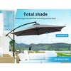 Outdoor 3M Umbrella Cantilever Umbrellas Base Stand Garden Patio Beach