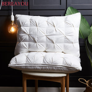 Luxury Soft Neck Pillows 100% Down Cotton Pillow For Hotel Home Sleeping Neck Pain Relief Cervical Bed Pillow Sleeper Bedding