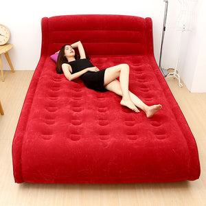 Bed Sexy Inflatable Sofa Bedroom Furniture With Electric Pump Soft Elastic Velvet Face Folding Beds Muebles For Two People