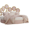 Bed PRound simple modern fabric double bed designer light luxury net red Nordic bedroom wedding bed