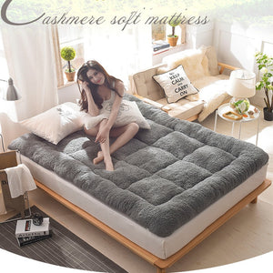 New fashion 2020 Mattress upholstered lambskin thick warm winter  plush Lamb velvet mattress thick warm tatami mat famliy rest