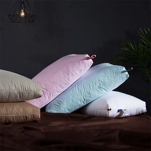 White Goose Feather Pillow Medium Firm Sleeping Bed Pillow