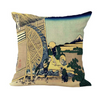 Japanese Ukiyo-e the Great Wave Neck Body Pillowcase Linen Bed Pillows Cover Couch Seat Cushion Throw Pillow Home Decoration