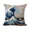 Japanese Ukiyo-e the Great Wave Neck Body Pillowcase Linen Bed Pillows Cover Couch Seat Cushion Throw Pillow Home Decoration