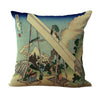 Japanese Ukiyo-e the Great Wave Neck Body Pillowcase Linen Bed Pillows Cover Couch Seat Cushion Throw Pillow Home Decoration