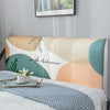 Nordic style Elastic All-inclusive Bed Headboard Cover Full Enclosed Dust-proof Cover Cartoon Printed Bed Head Cover Soft Cover