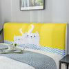 Nordic style Elastic All-inclusive Bed Headboard Cover Full Enclosed Dust-proof Cover Cartoon Printed Bed Head Cover Soft Cover