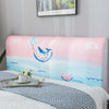 Nordic style Elastic All-inclusive Bed Headboard Cover Full Enclosed Dust-proof Cover Cartoon Printed Bed Head Cover Soft Cover