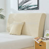 Elastic Bed Headboard Cover Bedside Back Cushion Cover Bed Backrest Case Washable Removable Queen King Full