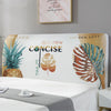 Elastic All-inclusive Headboard Cover with Plant Animal Printed Dust proof Bed Head Cover Nordic Bed Head Back Protector 220cm