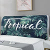 Elastic All-inclusive Headboard Cover with Plant Animal Printed Dust proof Bed Head Cover Nordic Bed Head Back Protector 220cm