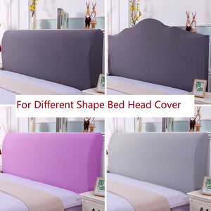 Elastic Bed Headboard Cover All-inclusive Bed Head Covers Solid Color  Queen King Full Twin Bedhead Back Protection Dust Cover