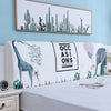Cotton Nordic Cartoon Bed head cover Elastic Full enclosed Dust-proof bedside covers Bed headboard Cover 120-200cm Bed