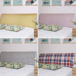 Plaid Simple Universal Headboard Cover Dust Cover Full Enclosed Elastic Dust-proof Bed Head Cover/ Protective Cover