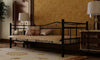 Vidaxl Black White Single Day Bed Metal 90 X 200 Cm Robust Metal Lovely Nostalgic Style Day Bed Single Bed Without Mattress