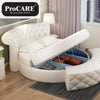 hot sale round leather bed in different color for home or for hotel