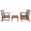 4 Piece Solid Acacia Wood Garden Lounge Set Weather Resistant Patio Set
